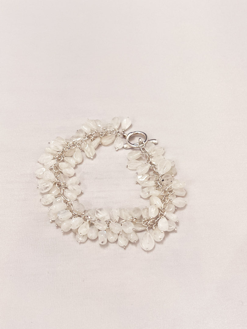Rainbow Moonstone Sterling Bracelet