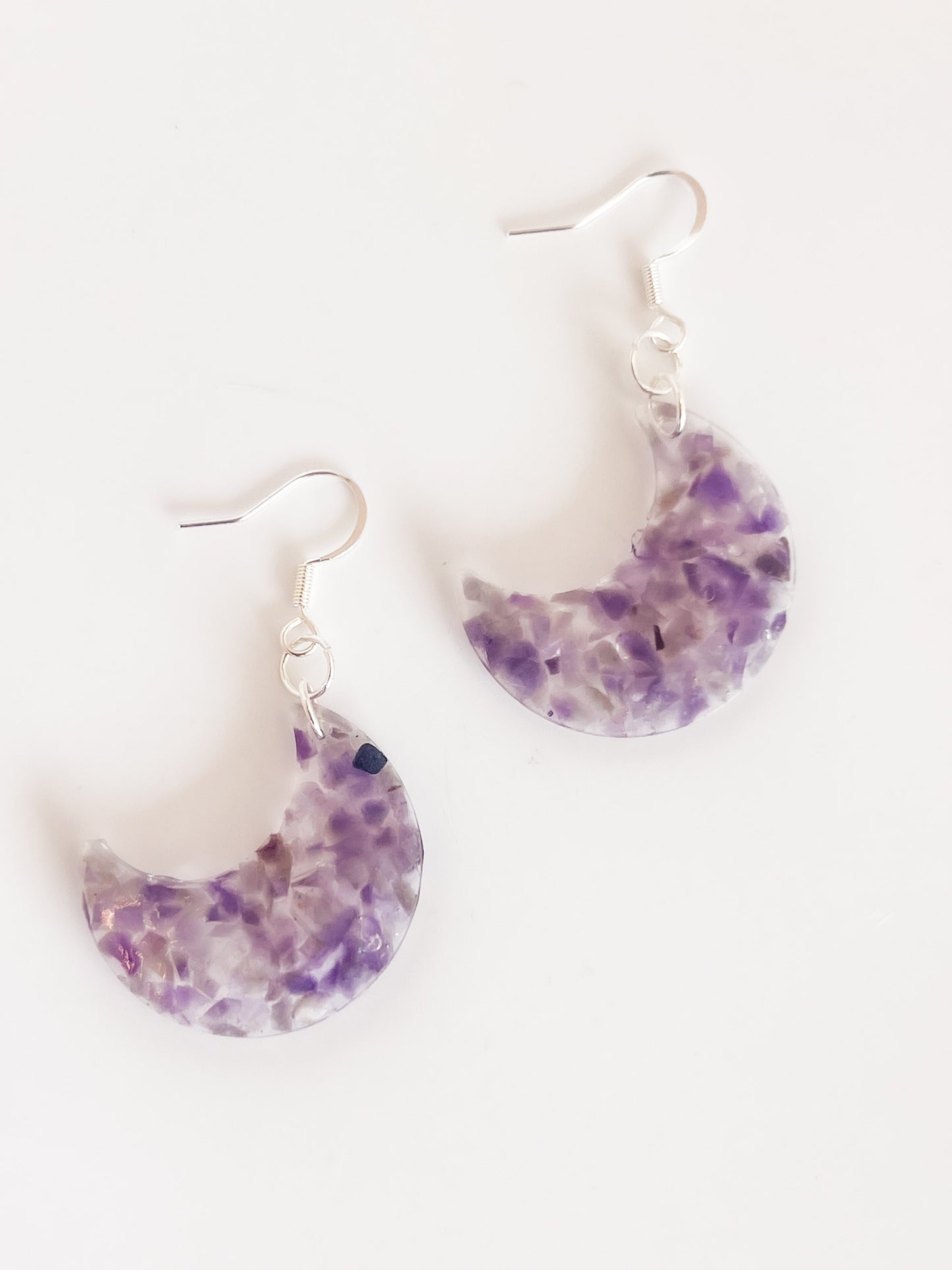 Amethyst Moon Earrings