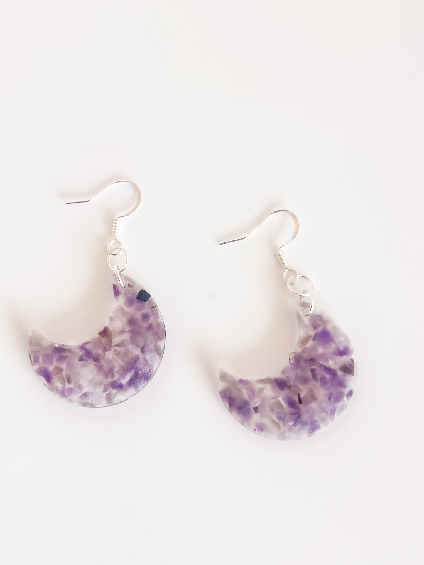 Amethyst Moon Earrings