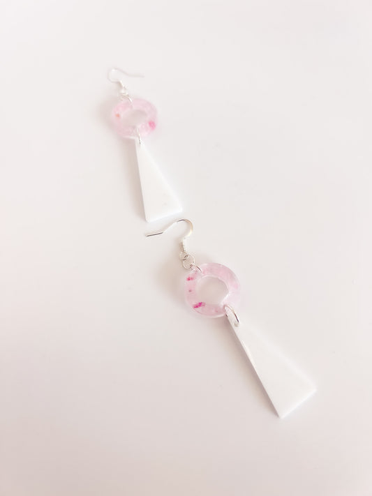 70's Rose Quartz Earrings