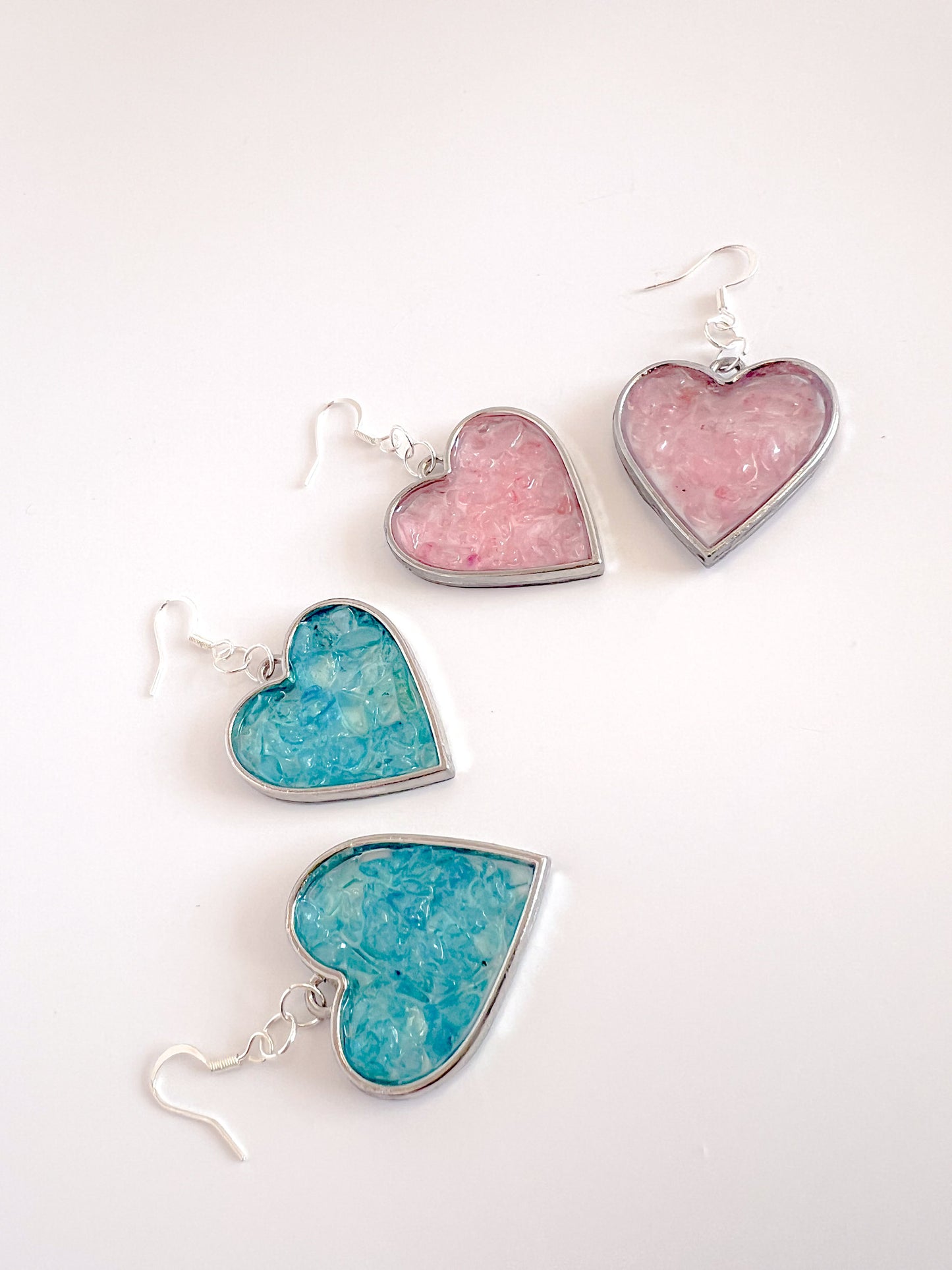 Blue Topaz Heart Earrings