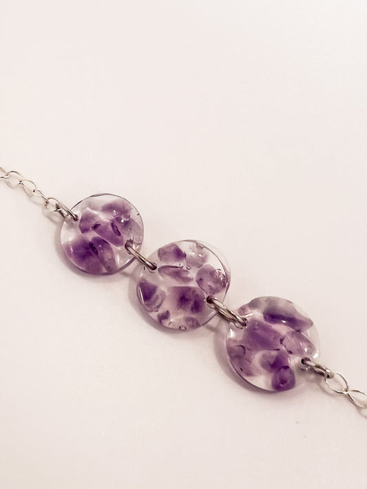 Amethyst Silver Bracelet