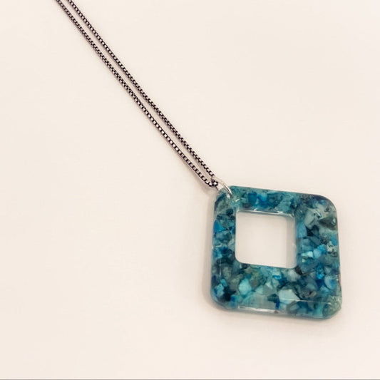 Turquoise Diamond Pendant