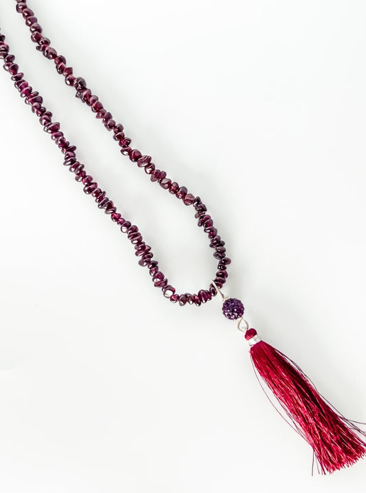 Tumbled Garnet Necklace