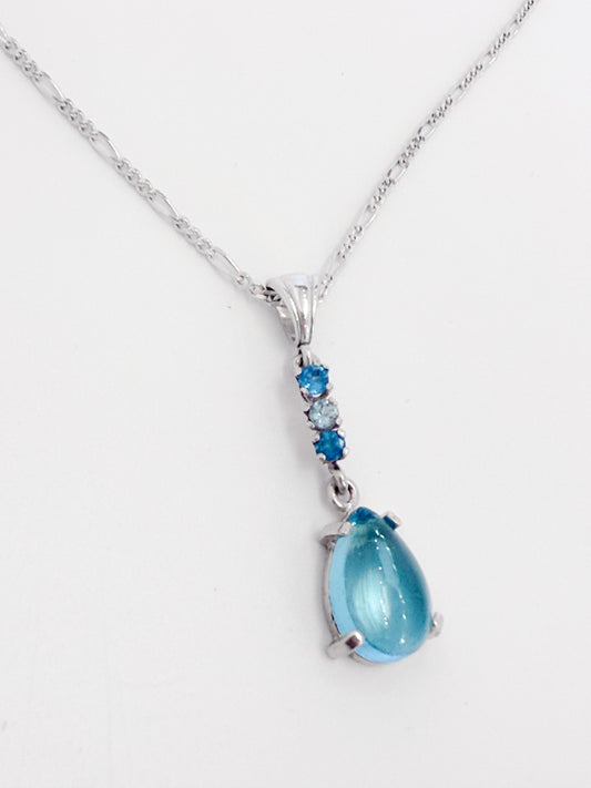 Blue Topaz Teardrop Necklace