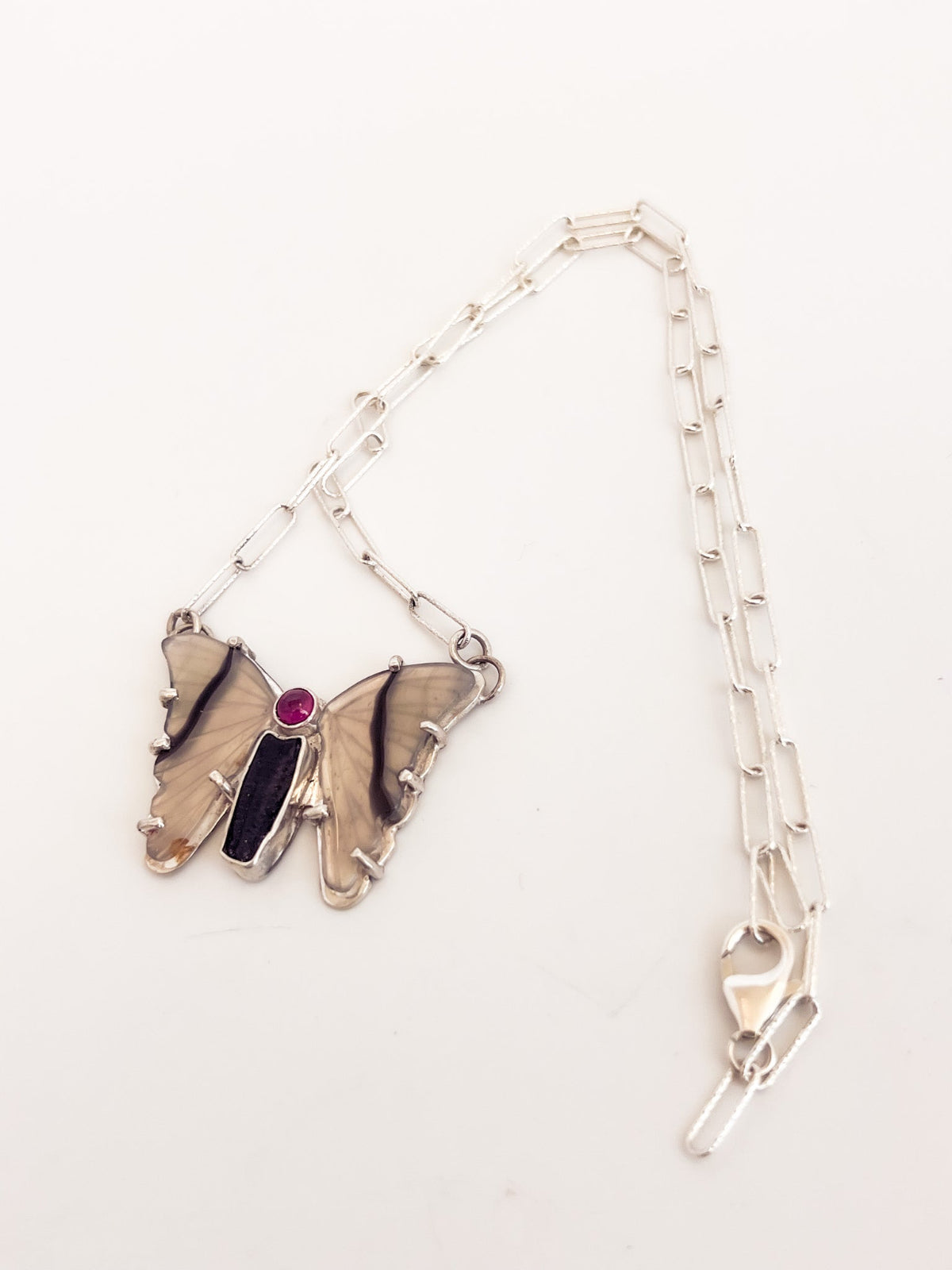 Quartz Butterfly Necklace