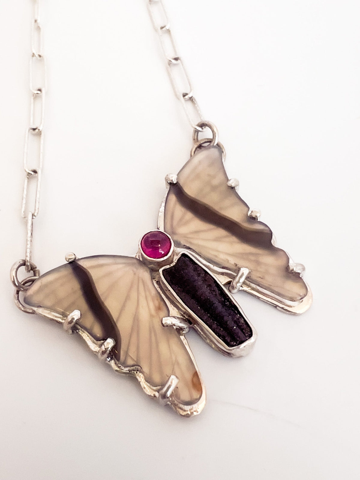 Quartz Butterfly Necklace