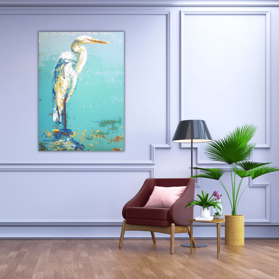 Heron in White