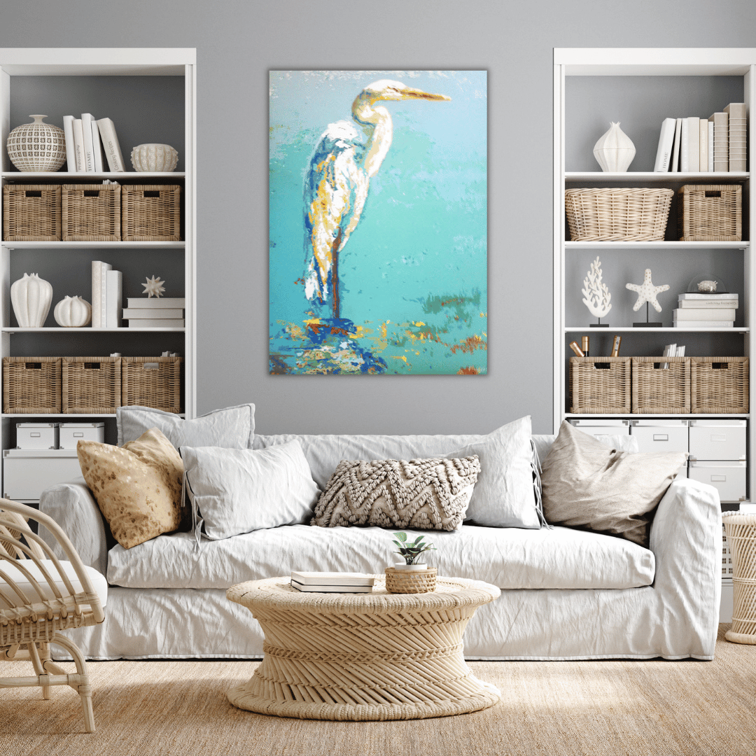 Heron in White