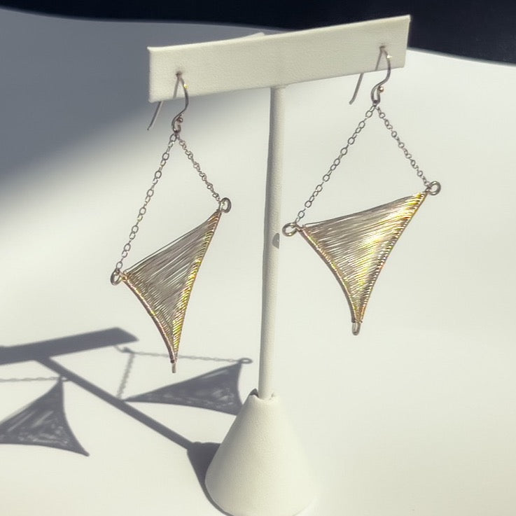 Chevron Triangle Earrings