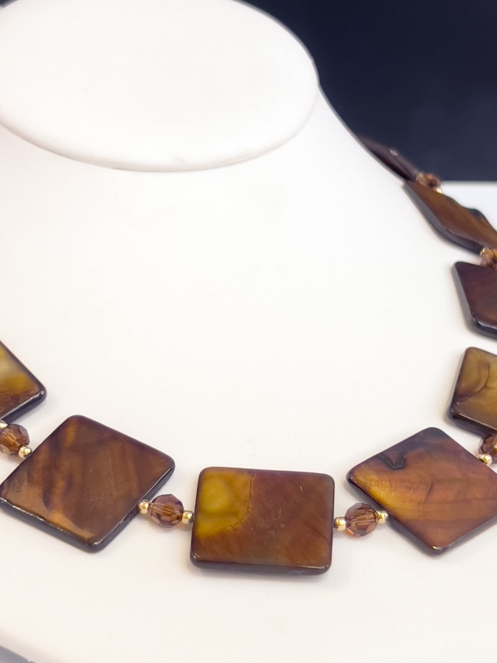 Square Mother of Pearl Necklace Necklace