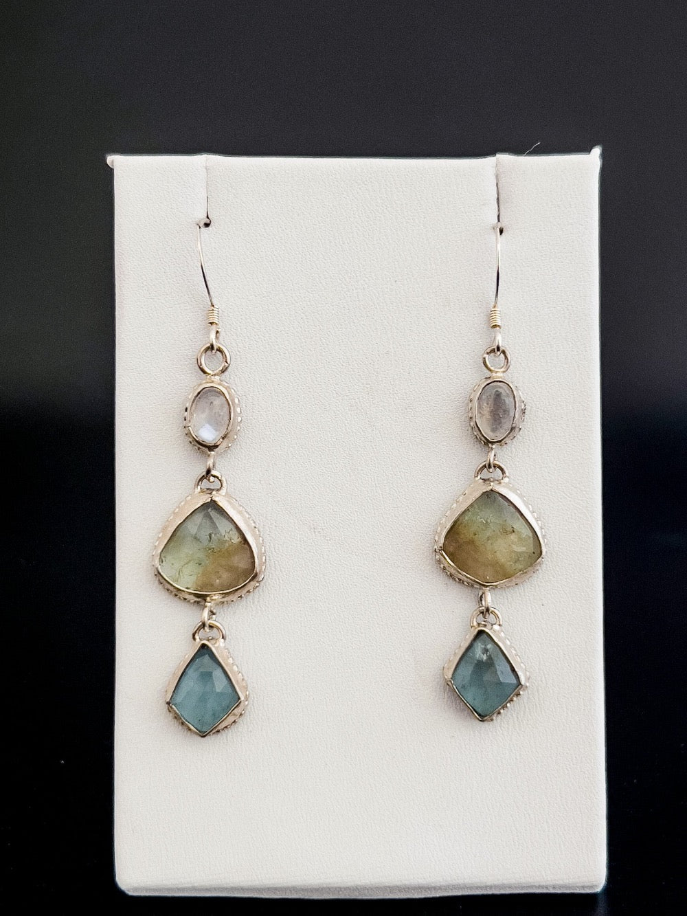 Moonstone and Aquamarine Earrings