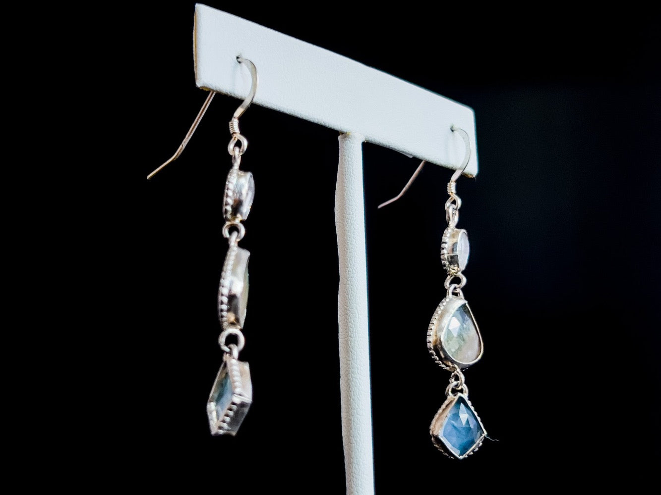 Moonstone and Aquamarine Earrings