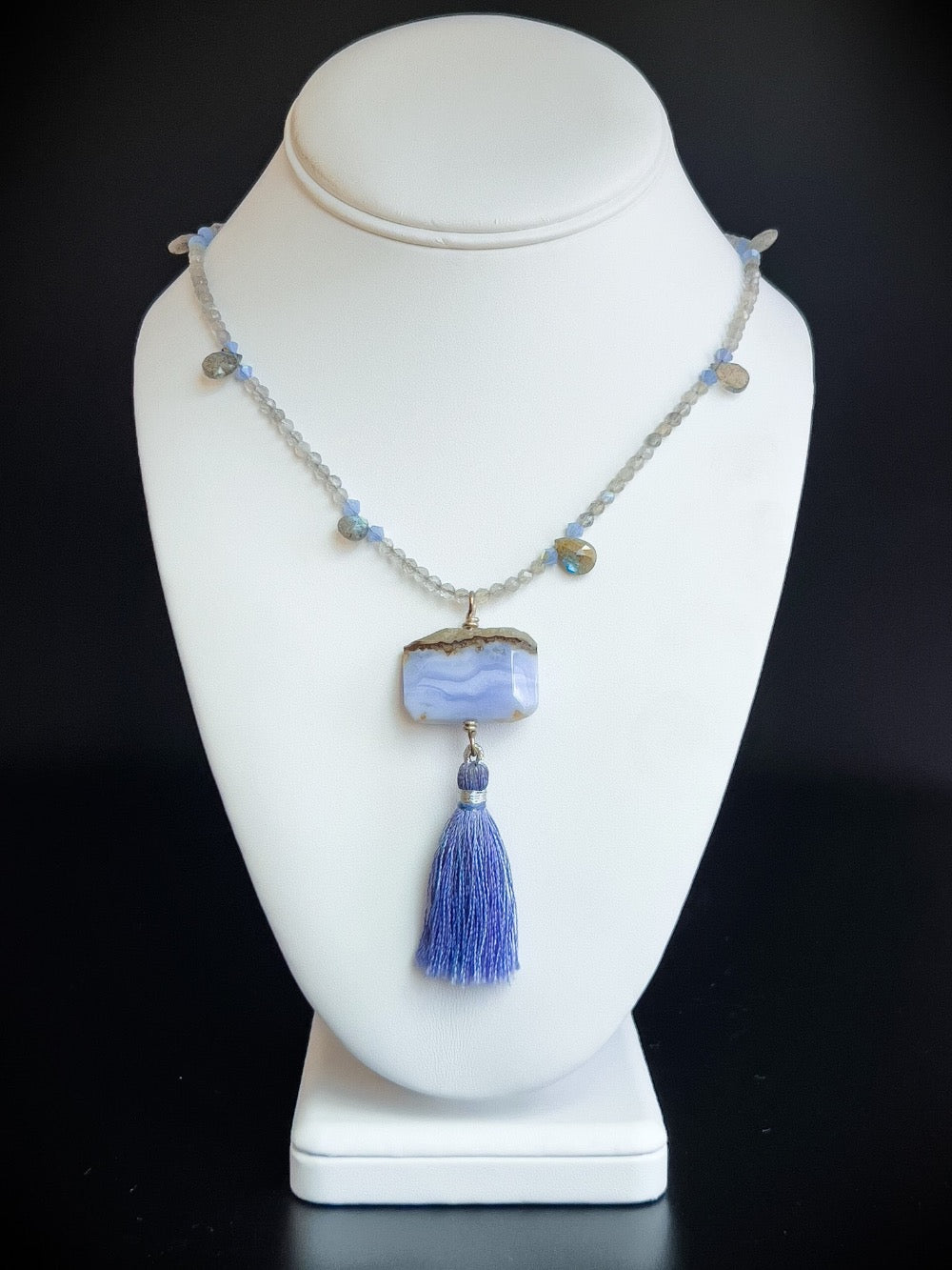 Blue Lace Agate Necklace