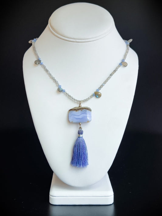 Blue Lace Agate Necklace
