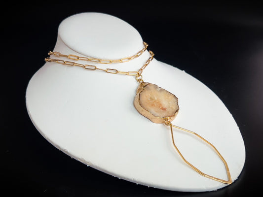 Druzy Pendant and Marquis Accent