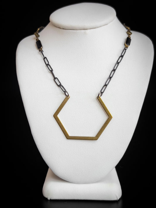 Open Hexagon Necklace