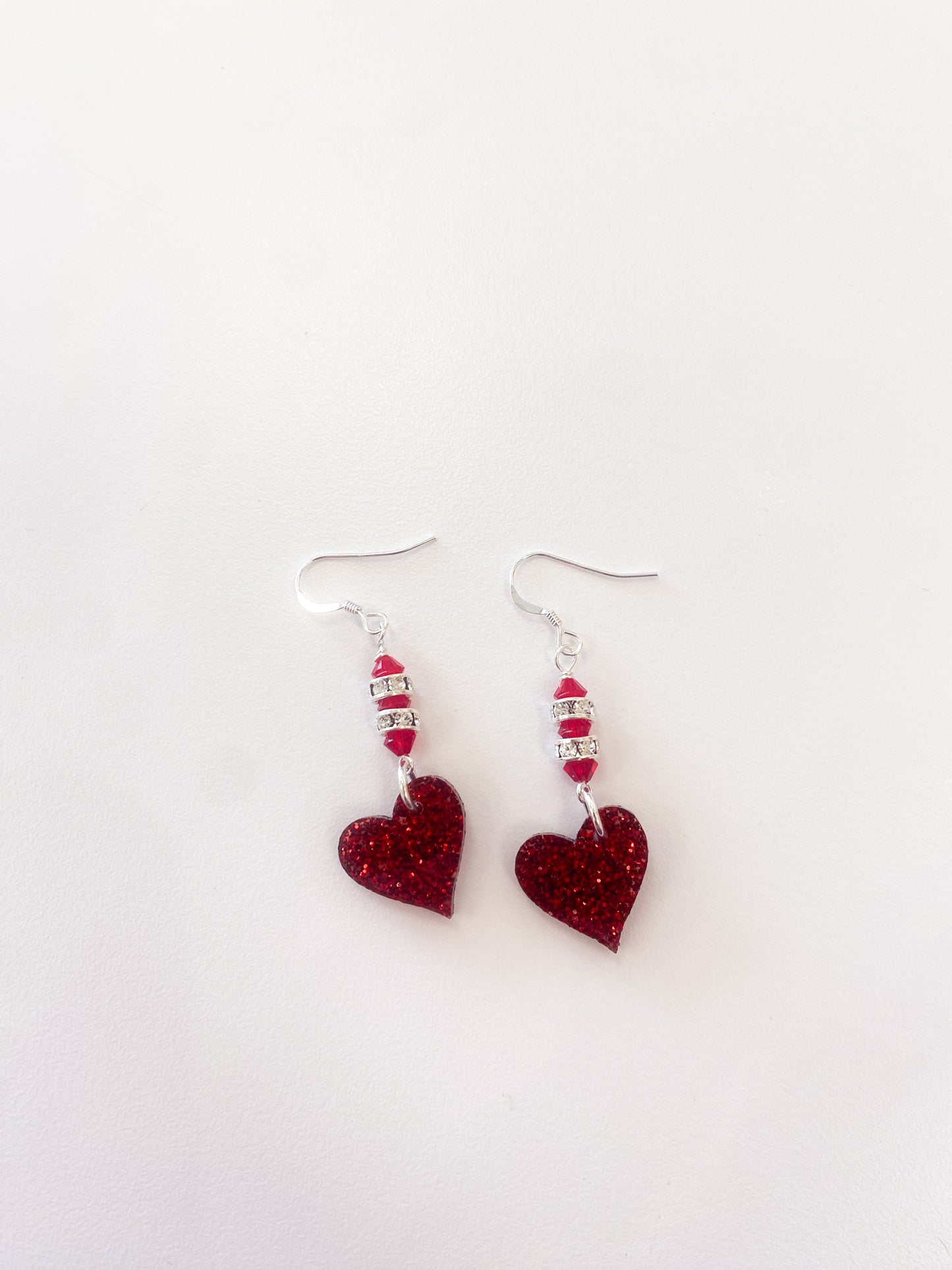 Resin Heart Drop Earrings