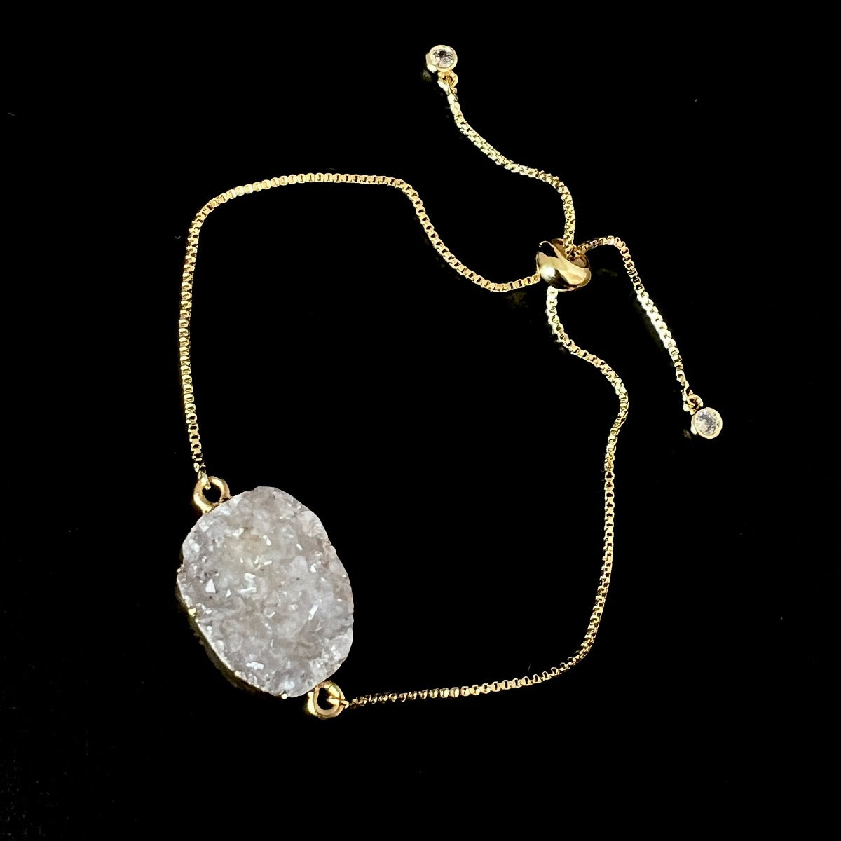Raw Quartz Chain Bracelet