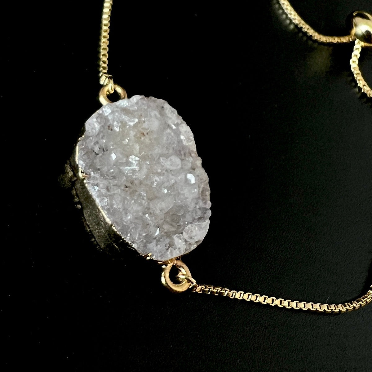 Raw Quartz Chain Bracelet