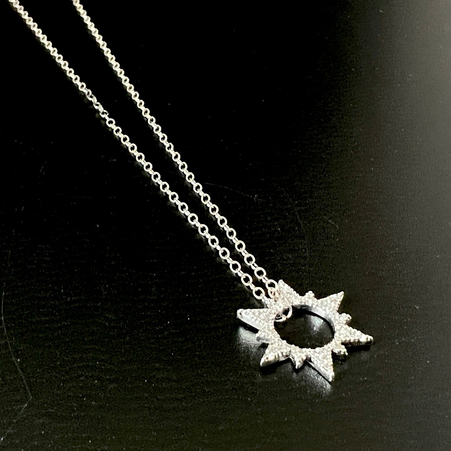 Silver Sunburst Necklace