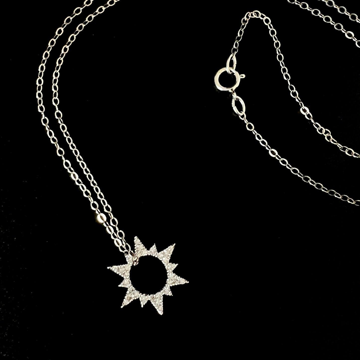 Silver Sunburst Necklace