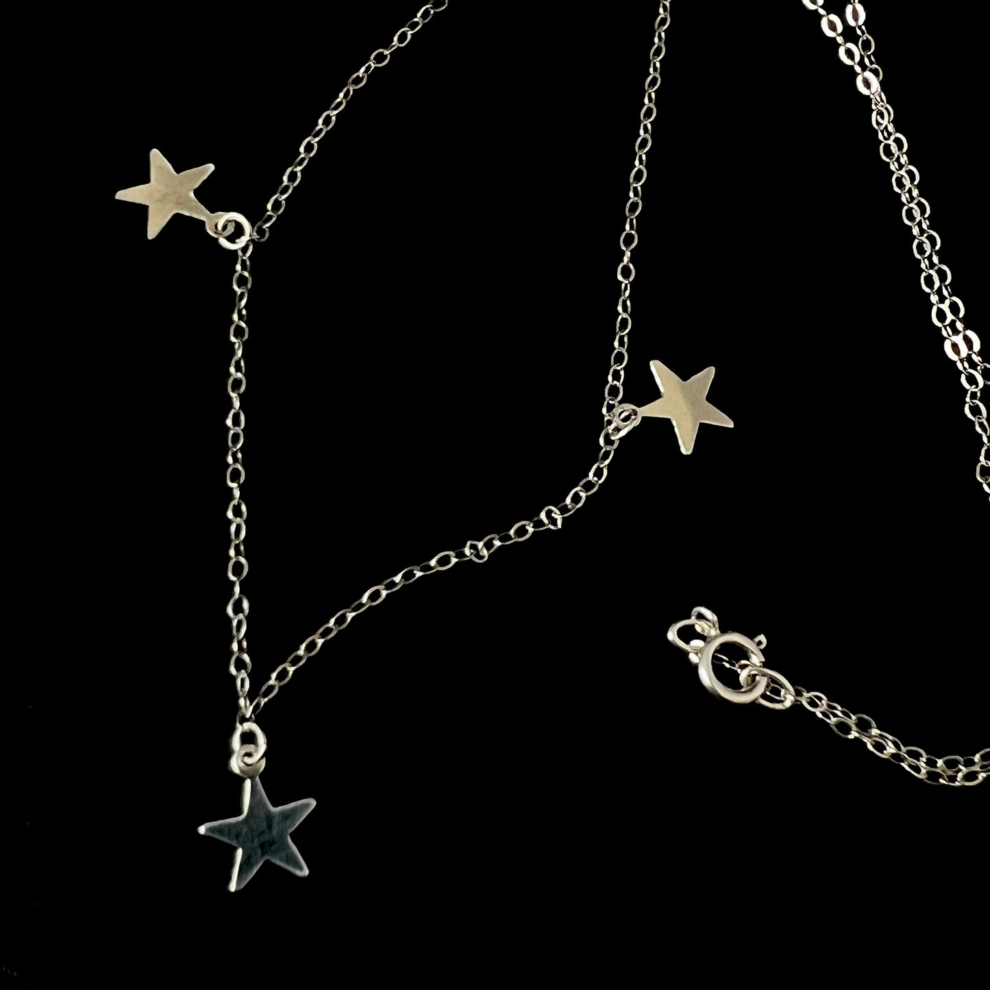 Silver Star Charm Chain Necklace