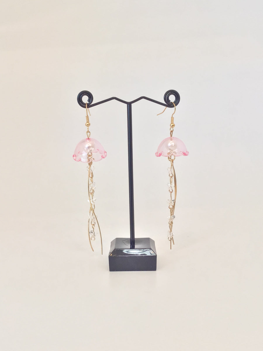 Pink Jellyfish Earrings