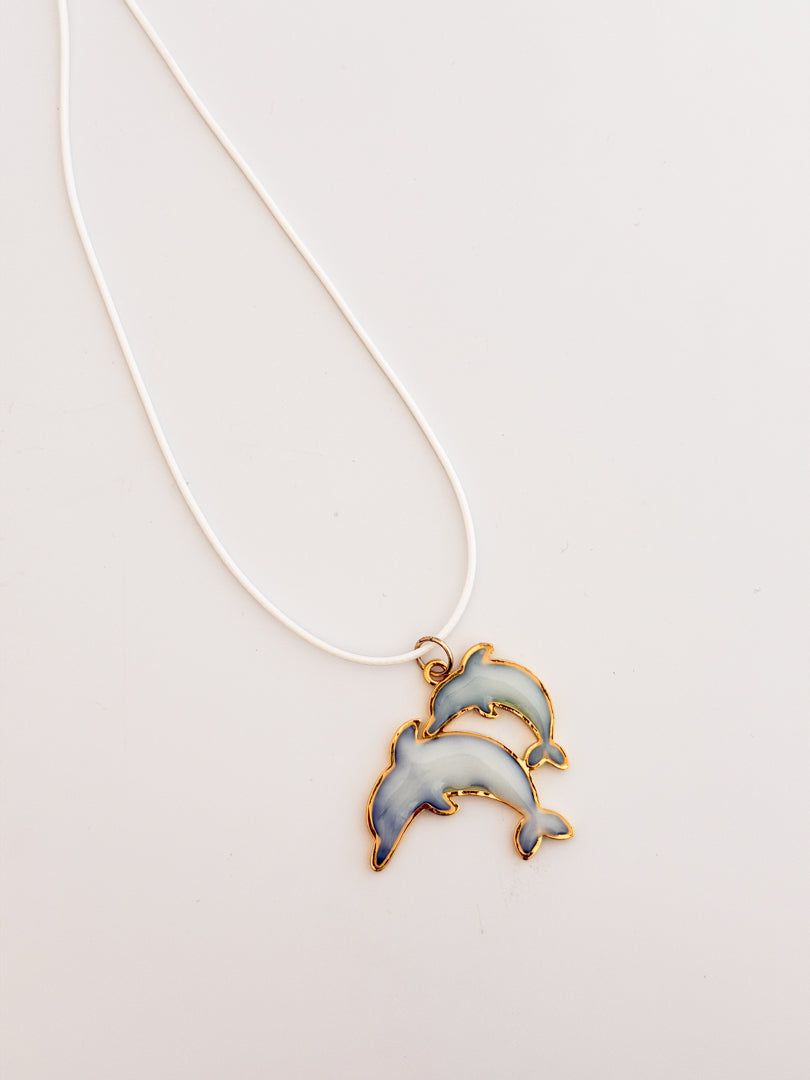 Double Dolphins Necklace