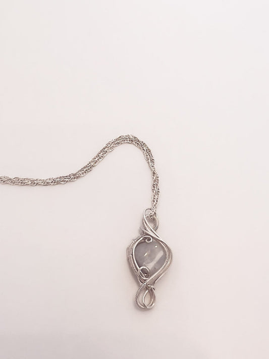Rainbow Moonstone Silver Necklace