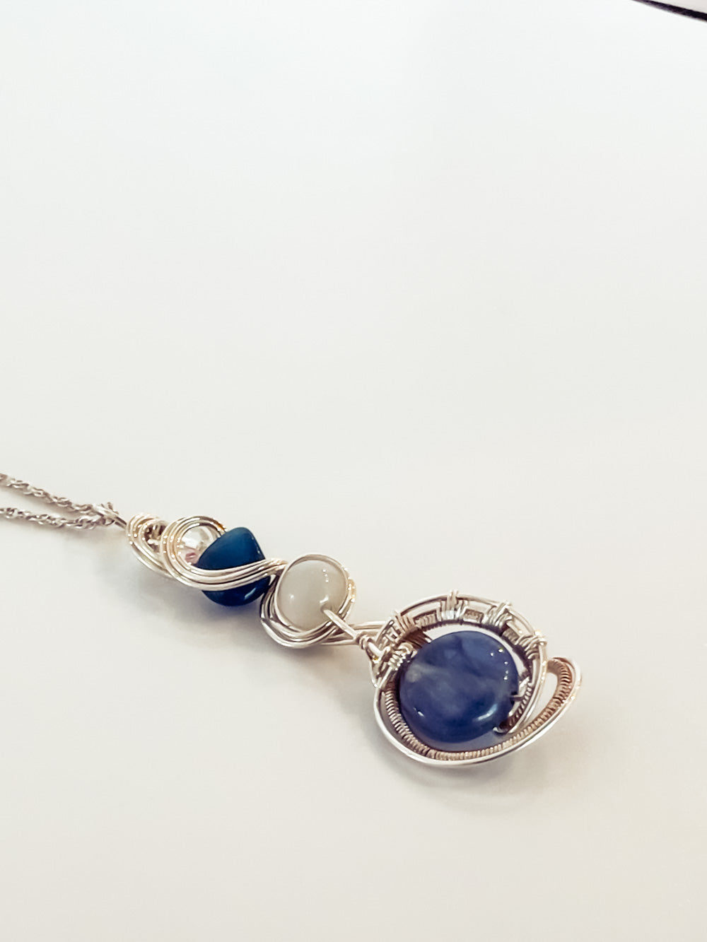 Kyanite Stacked Pendant