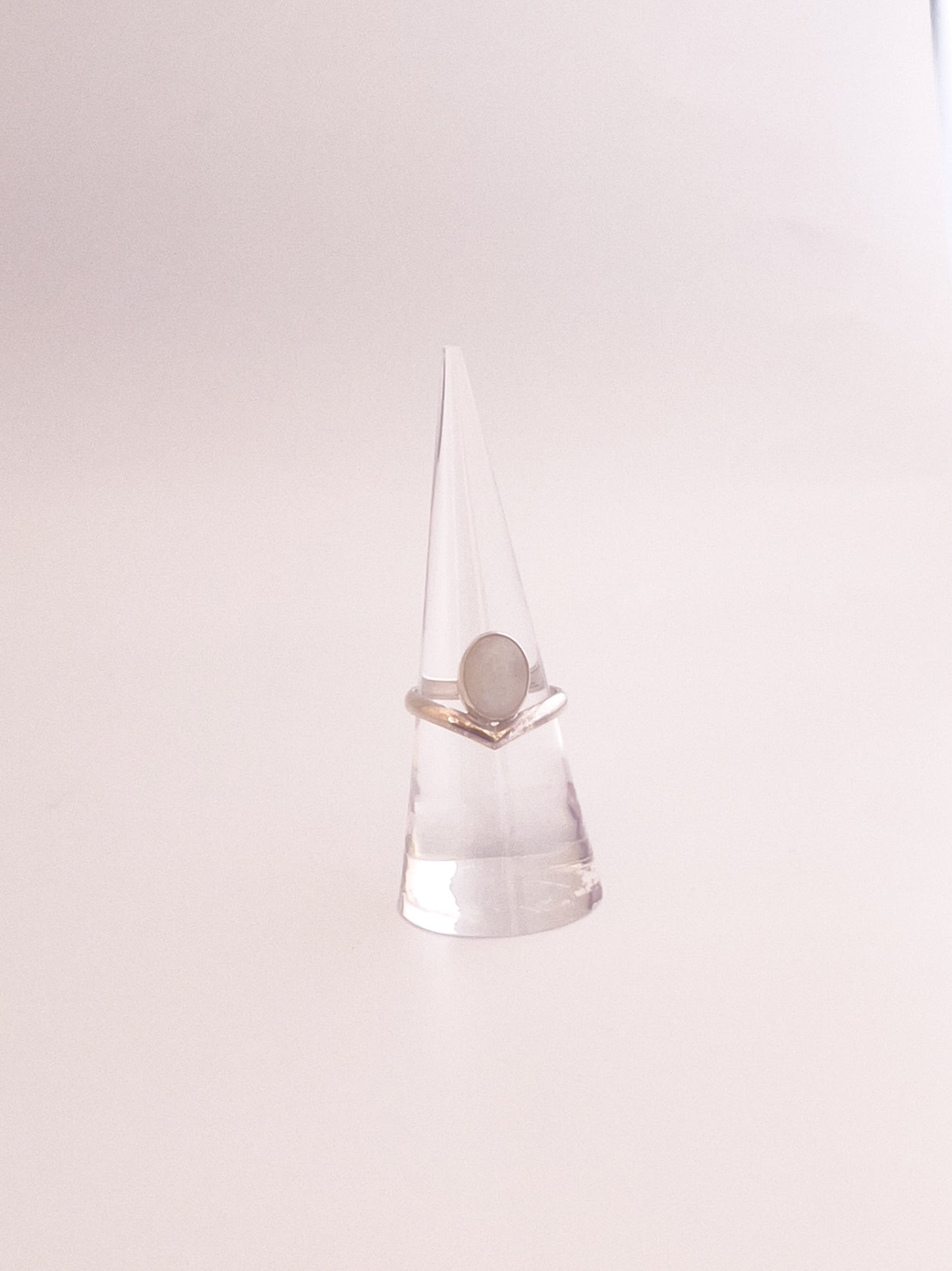 Rainbow Moonstone Marquis Ring