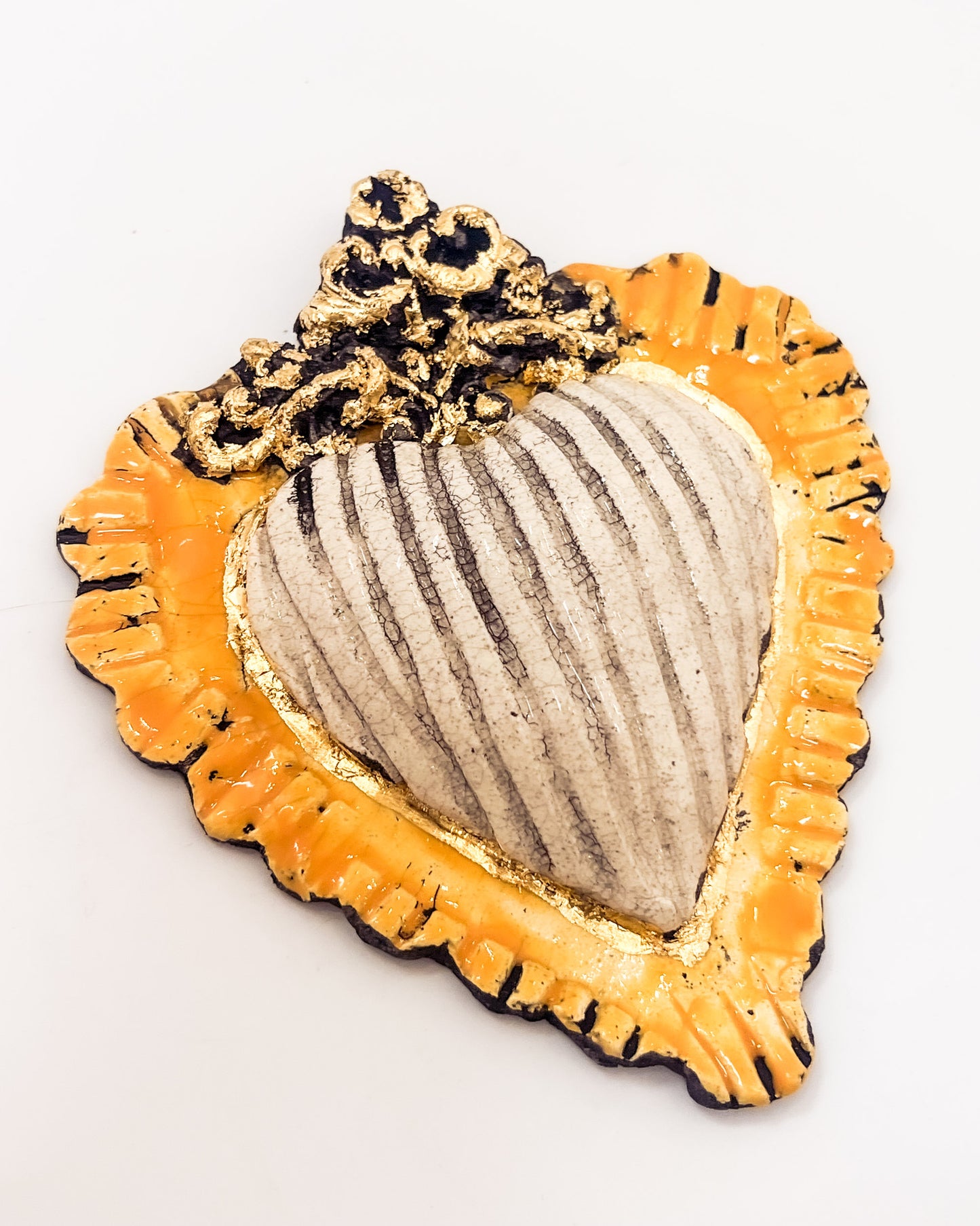 Yellow and Sand White Heart