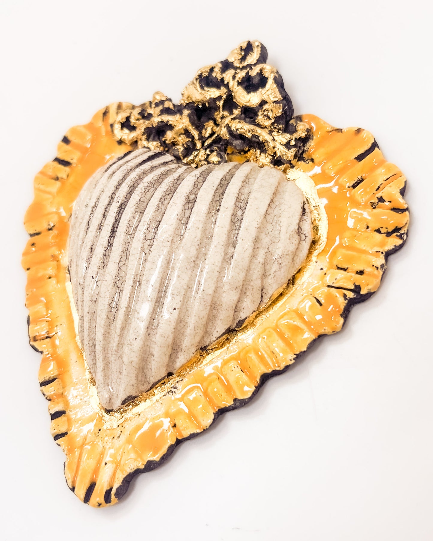 Yellow and Sand White Heart