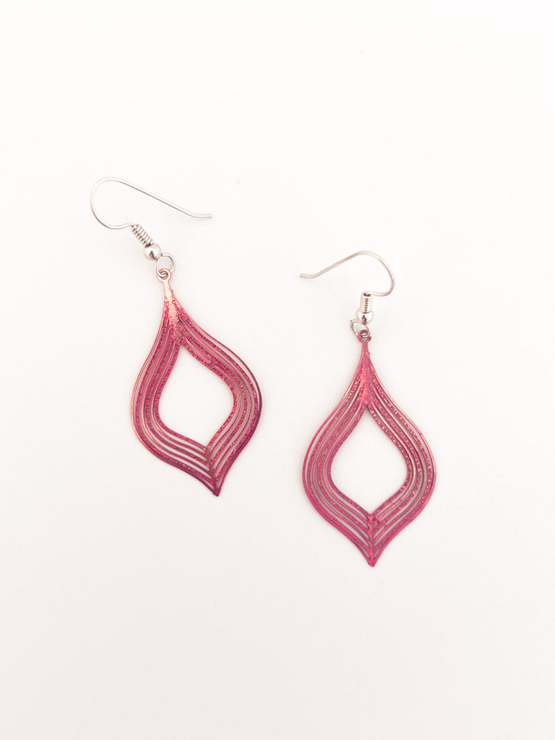Raspberry Layered Earrings