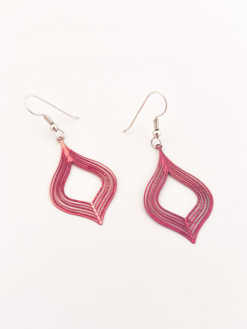 Raspberry Layered Earrings