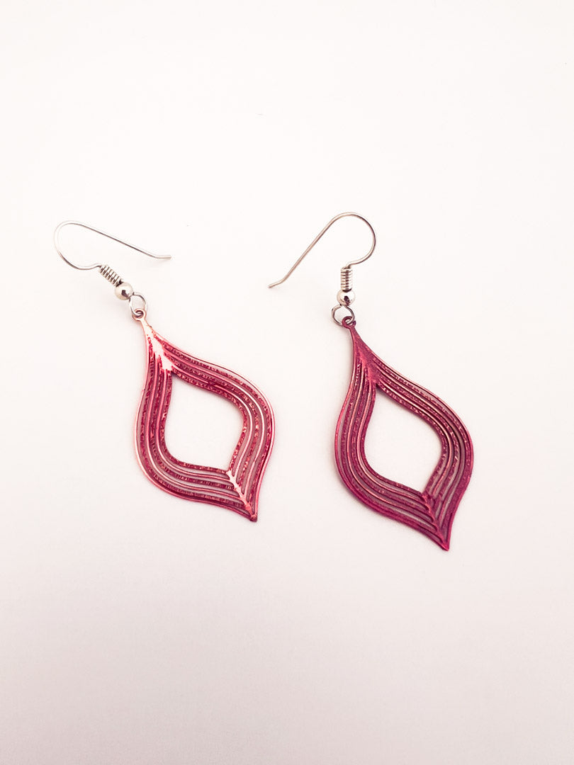 Raspberry Layered Earrings