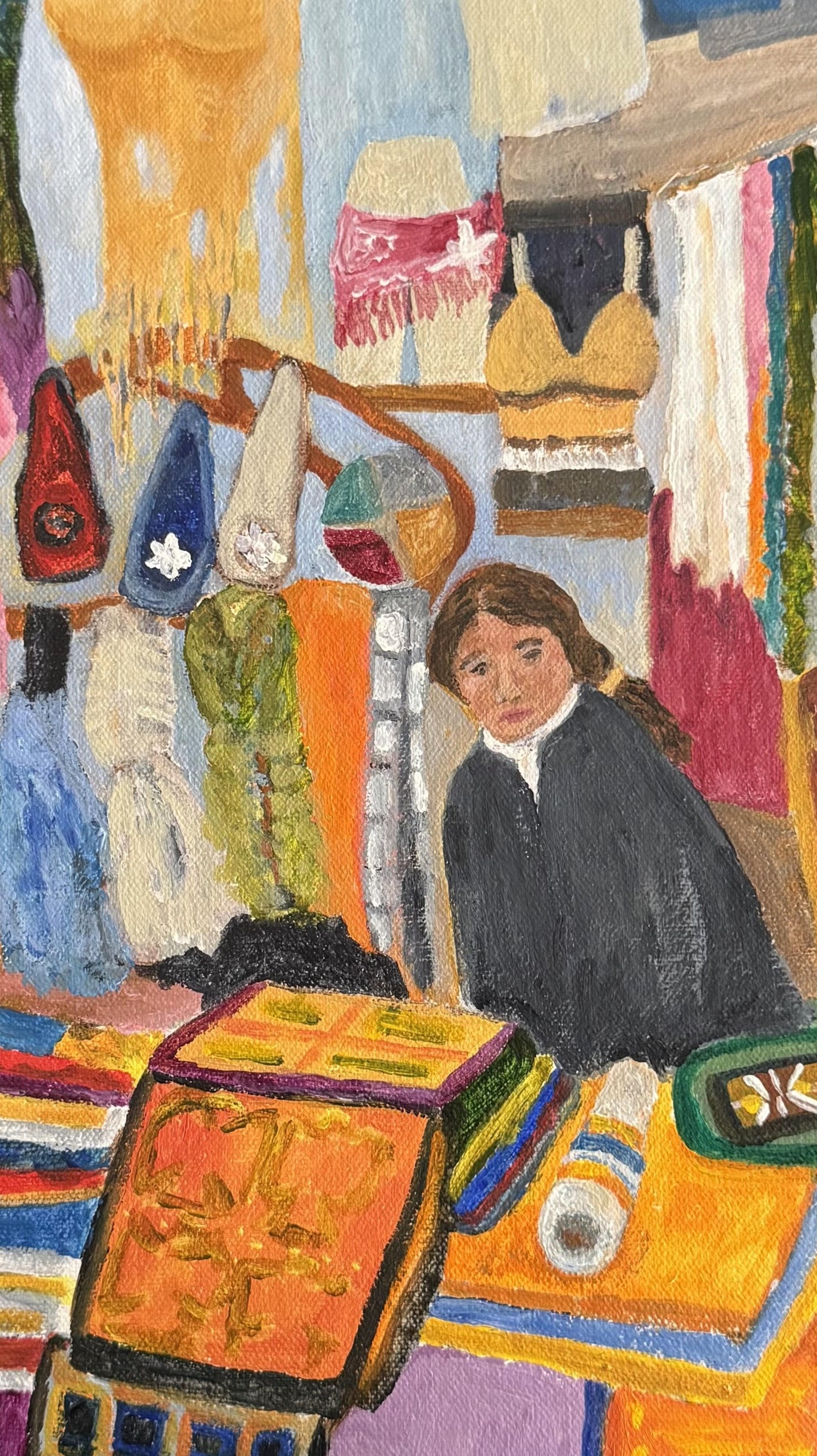 "Girl in Colombian Marketplace"