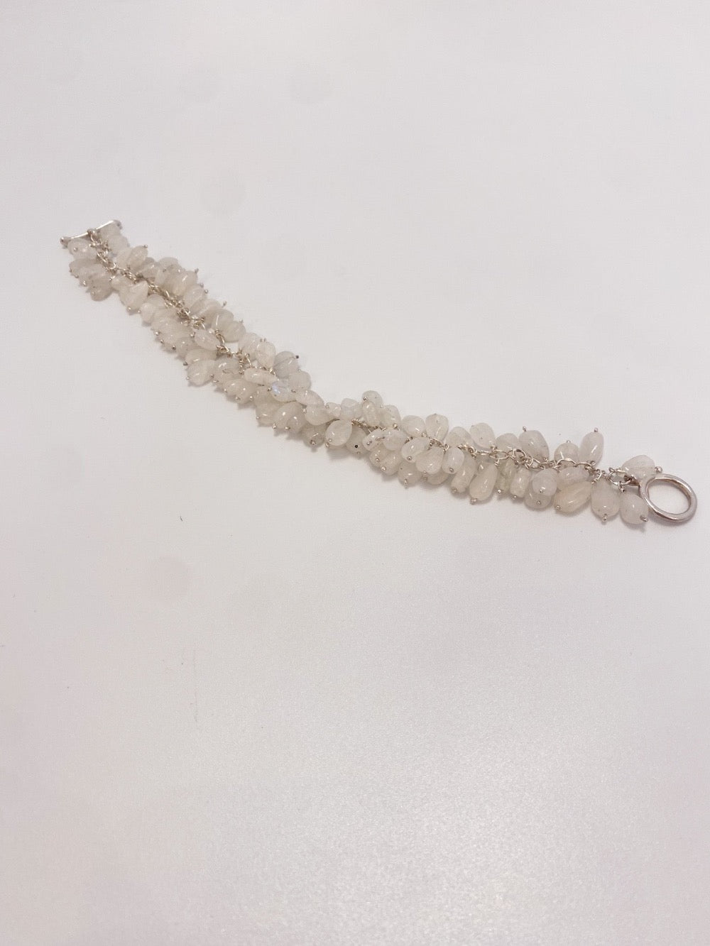 Rainbow Moonstone Sterling Bracelet