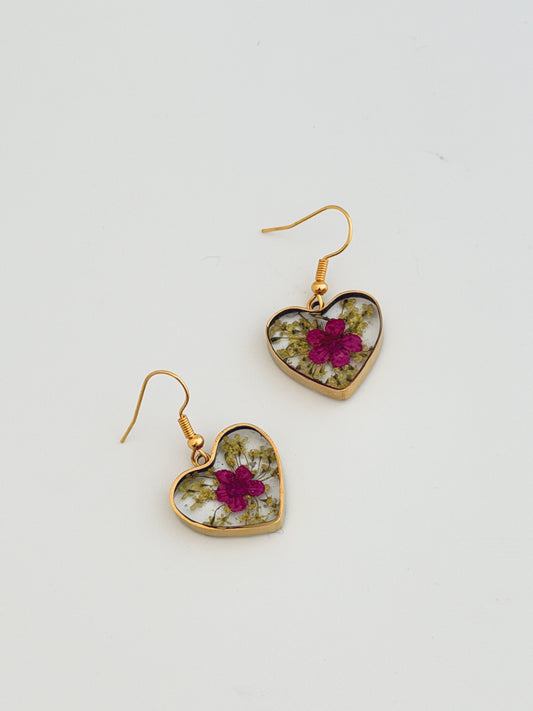Floral Heart Earrings