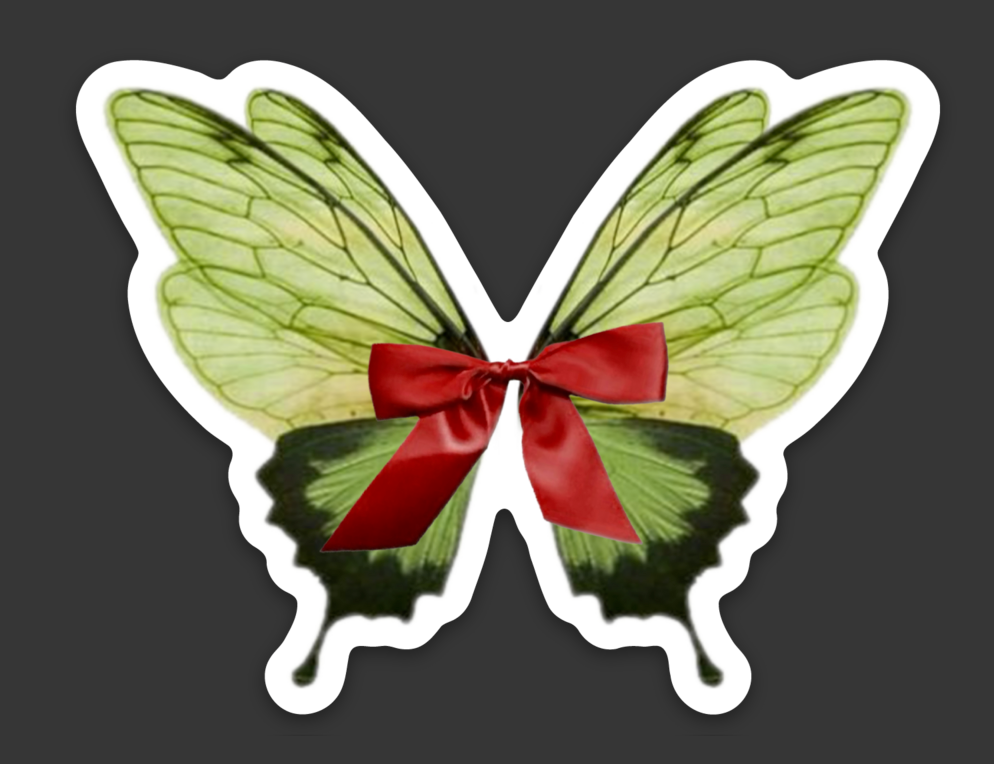 Bow Butterfly Sticker