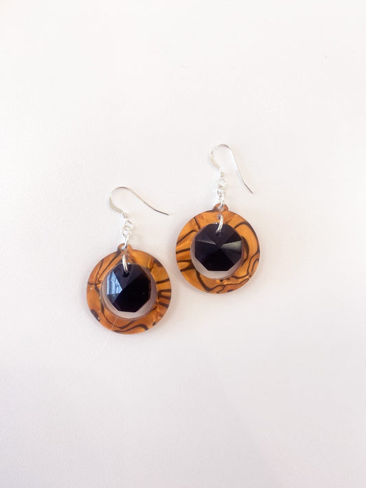 Resin Circle Earrings