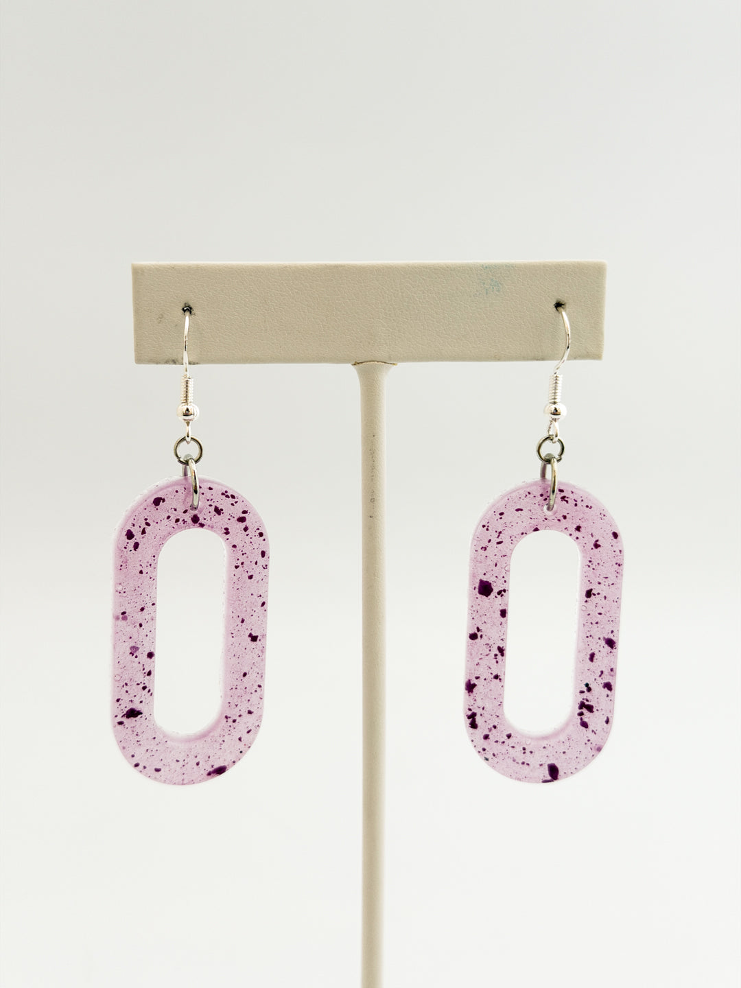 Purple Oval Earrings