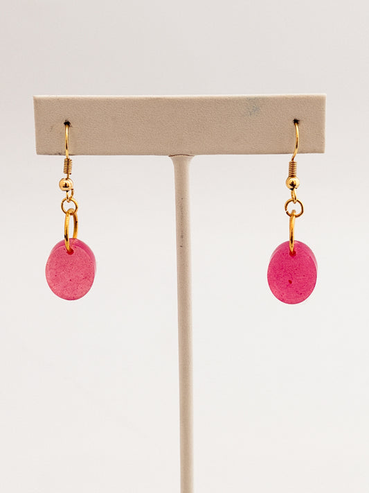 Pink Gumdrop Earrings