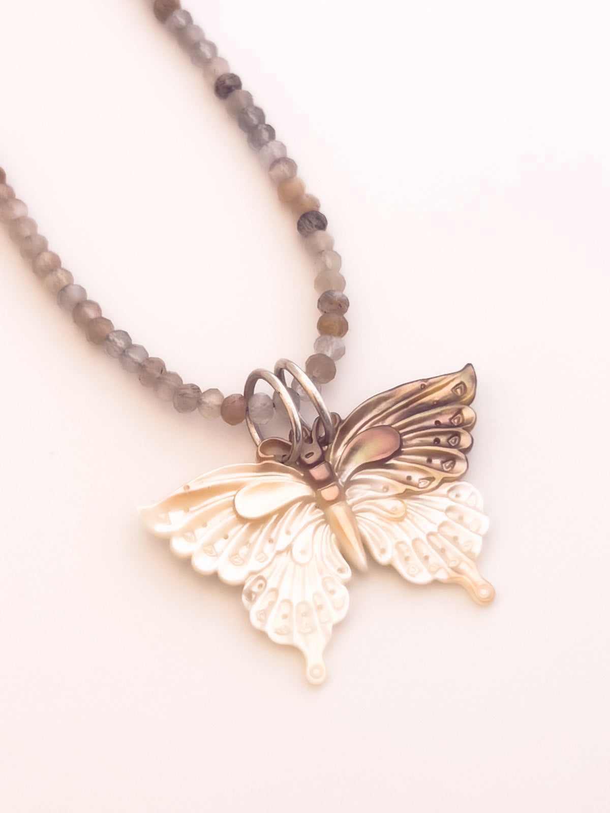 Mother of Pearl Butterfly Necklace