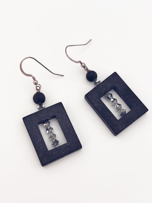 Onyx square Earrings