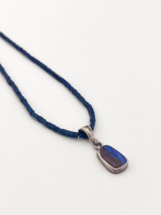 Australian Boulder opal pendant with matching Necklace