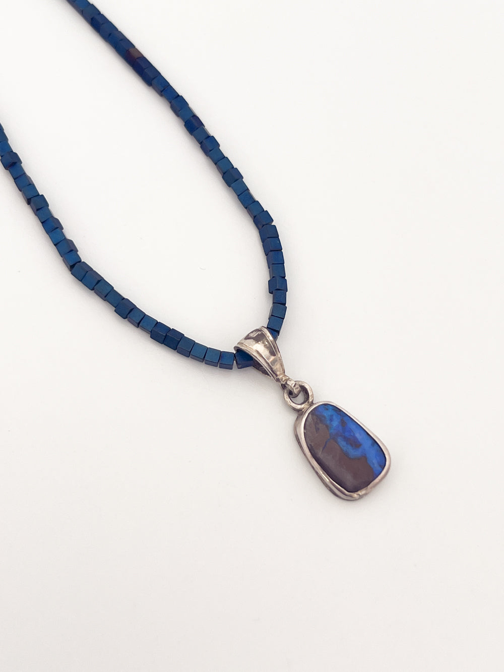 Australian Boulder opal pendant with matching Necklace