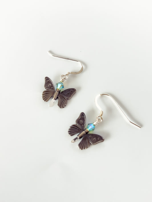 Crystal Butterfly Earrings