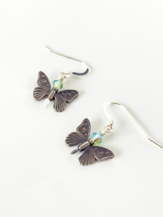 Crystal Butterfly Earrings